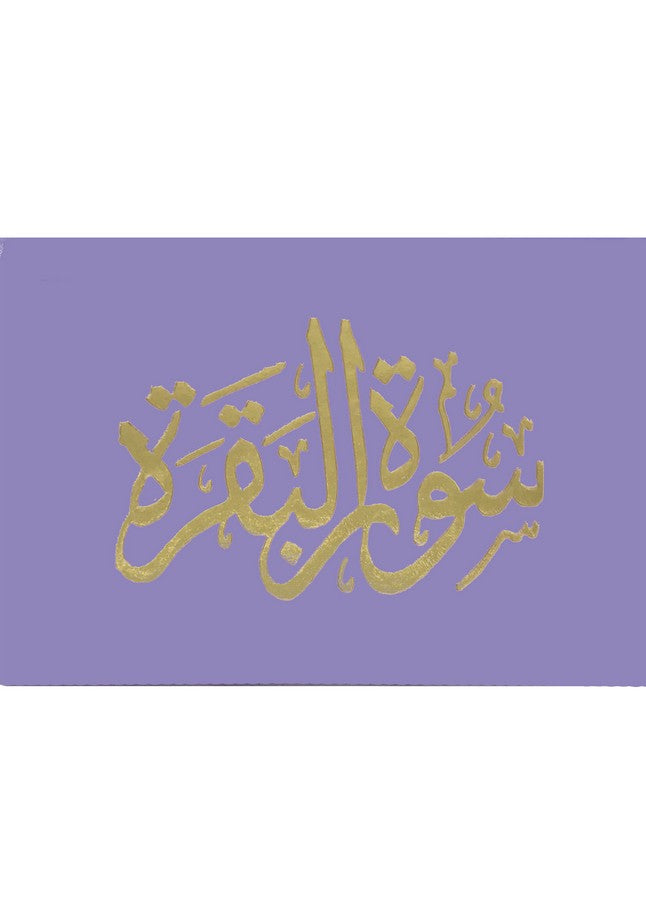 Surah Baqarah Velvet Cover with Colored Pages (سورة البقرة غلاف مخمل)