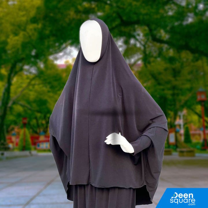 Two piece Premium Prayer Dress for Hajj and Umrah - Black Color (فستان صلاة فاخر من قطعتين للحج والعمرة)