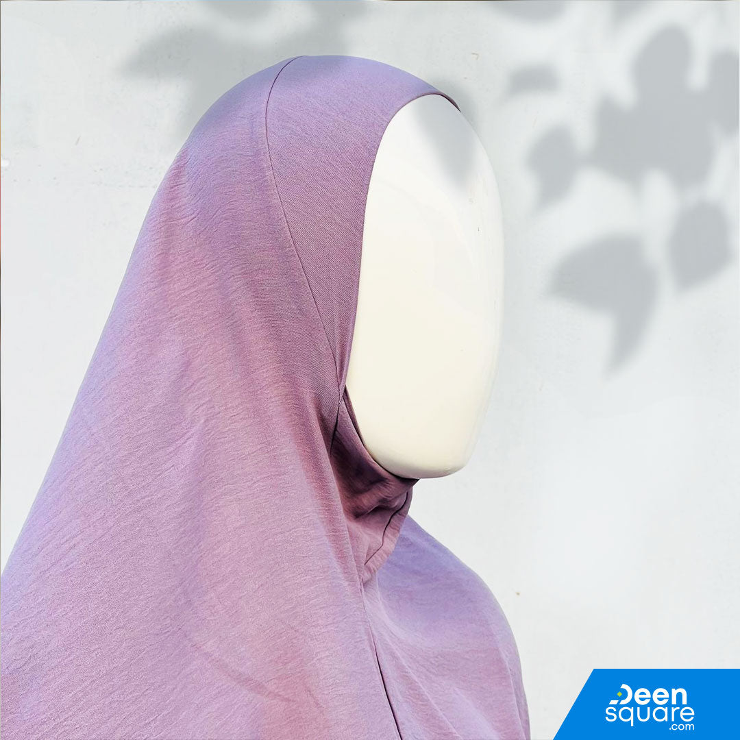 Premium One Layer Crepe Khimar with sleeves ( خمار كريب بطبقة واحدة فاخرة مع أكمام)