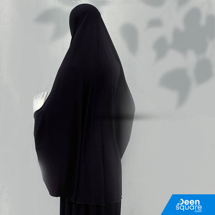 Two piece Premium Prayer Dress for Hajj and Umrah - Black Color (فستان صلاة فاخر من قطعتين للحج والعمرة)