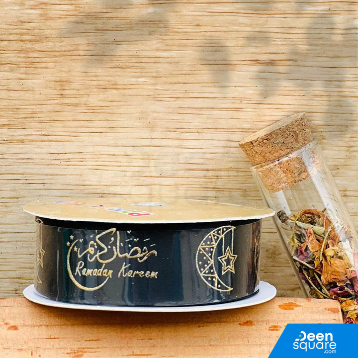 Ramadan Kareem Ribbon (Arabic & English) (2.5 cm x 5 yard)