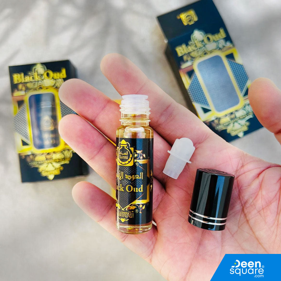 Black Oud Concentrated Roll On Attar (Alcohol free) - Surrati