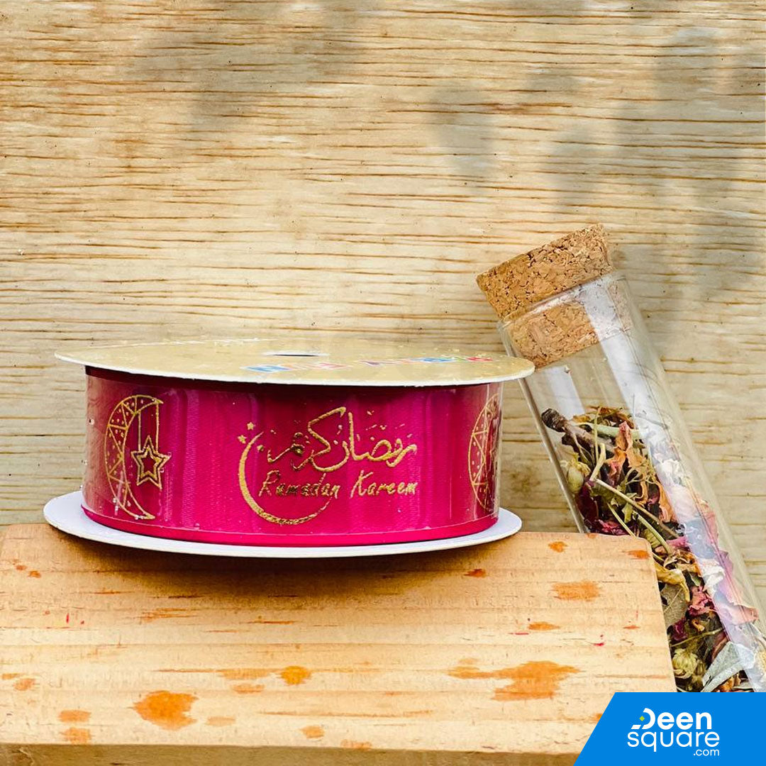 Ramadan Kareem Ribbon (Arabic & English) (2.5 cm x 5 yard)