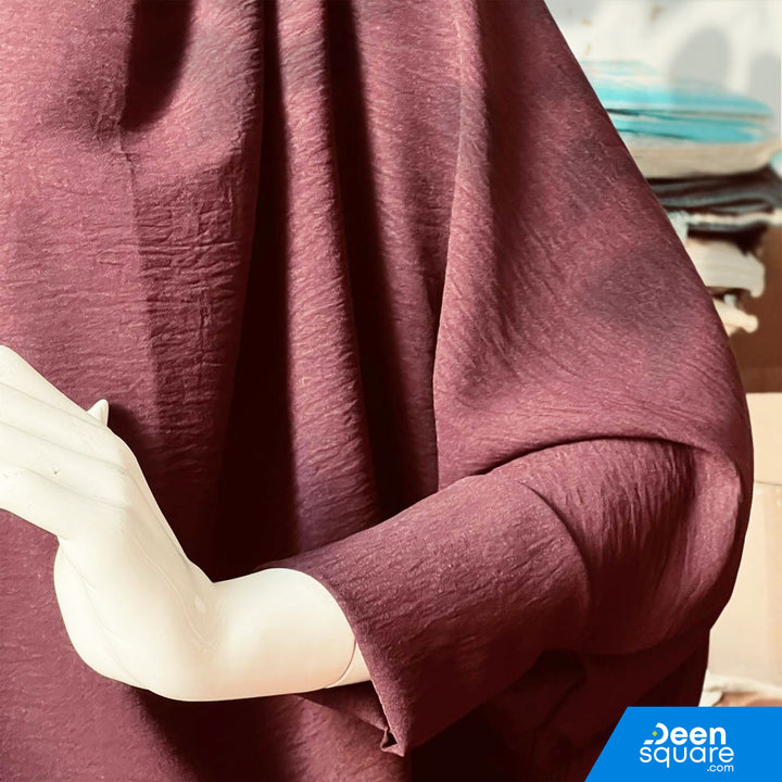 Premium One Layer Crepe Khimar with sleeves ( خمار كريب بطبقة واحدة فاخرة مع أكمام)