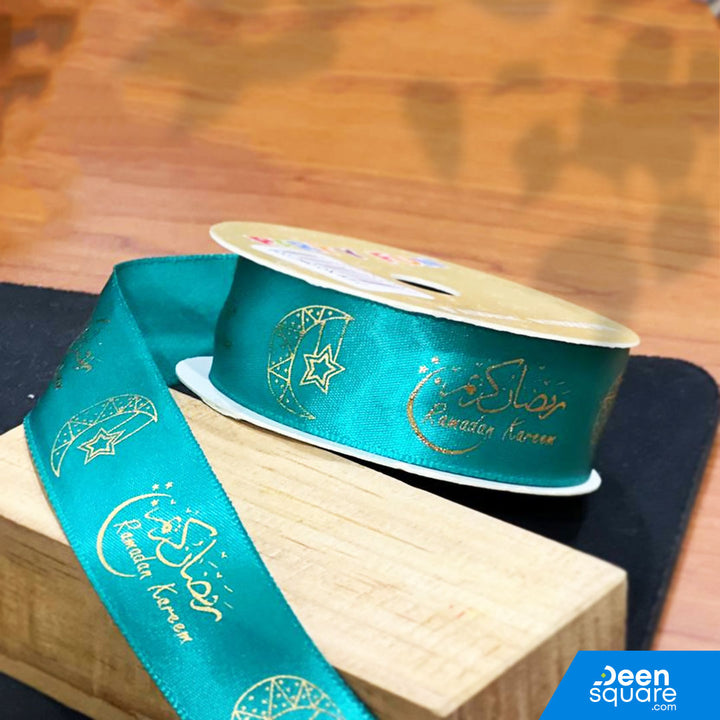 Ramadan Kareem Ribbon (Arabic & English) (2.5 cm x 5 yard)