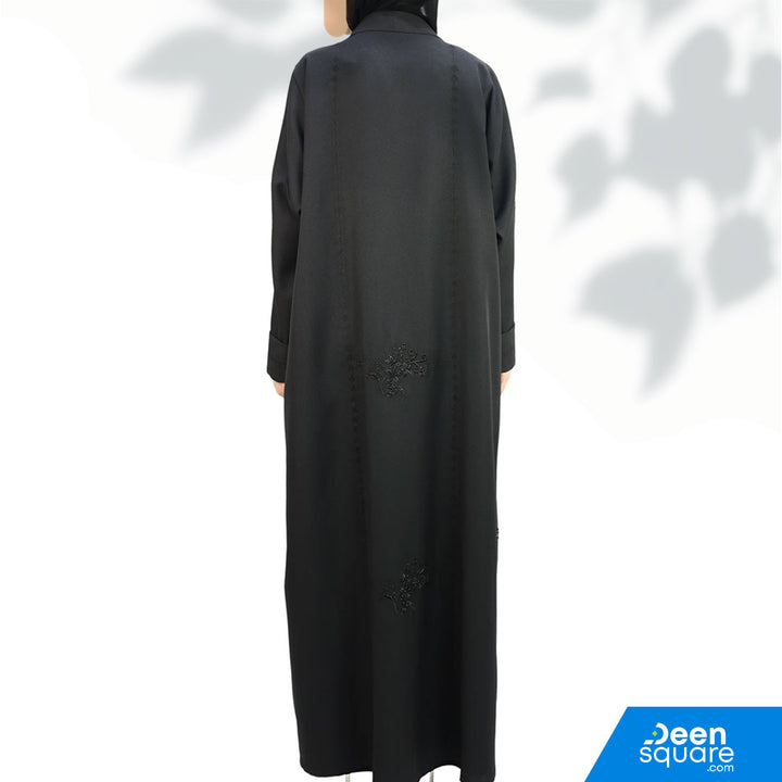 Classic Embroidery And Handwork Abaya - Black