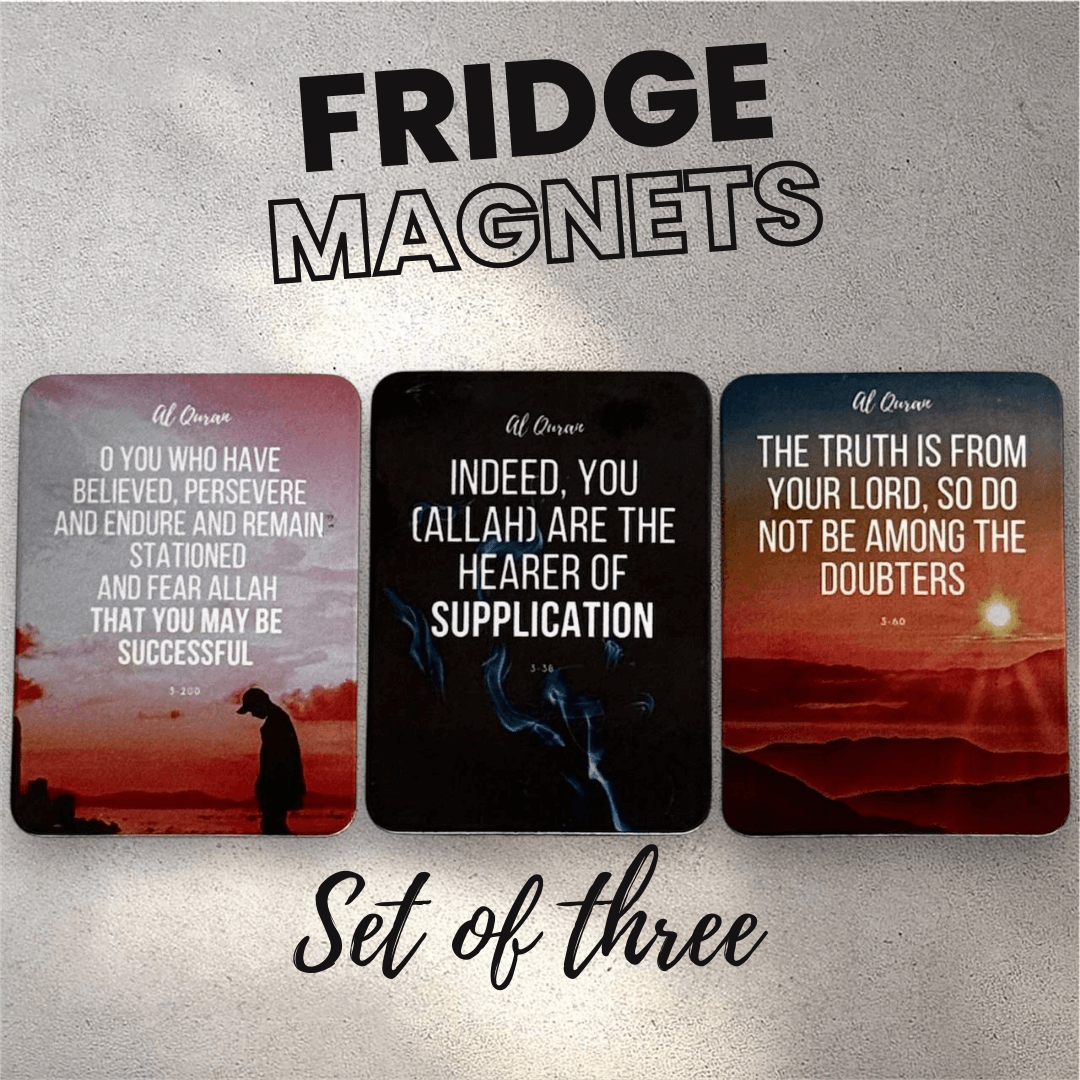 Islamic Fridge Magnets – 3 Quran Verses from Surah Aal-i-Imran (Set 3)