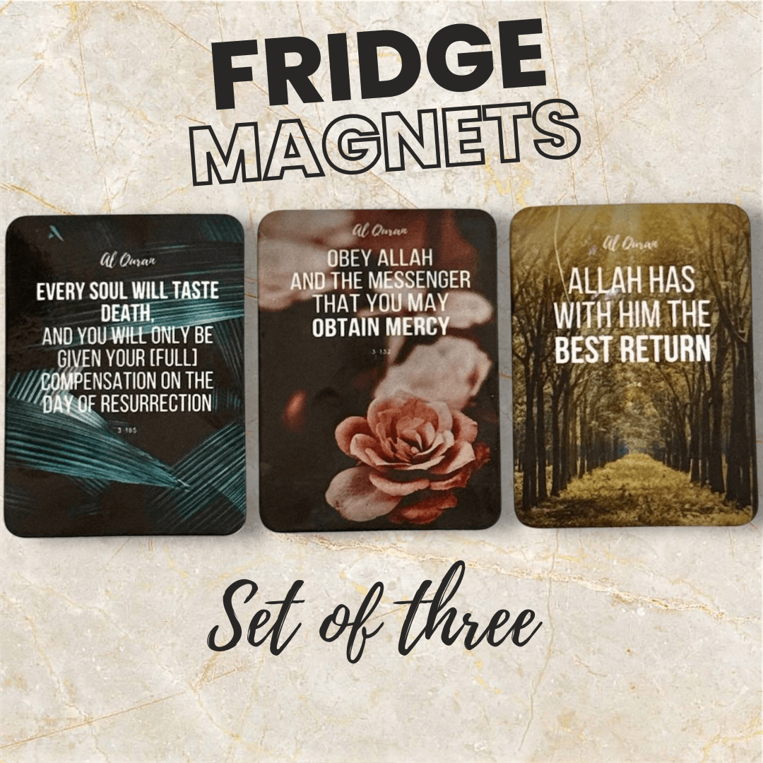 Islamic Fridge Magnets – 3 Quran Verses from Surah Aal-i-Imran (Set 5)