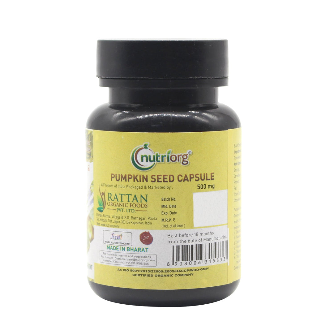 Nutriorg Pumpkin seed oil soft gel 60 Capsule