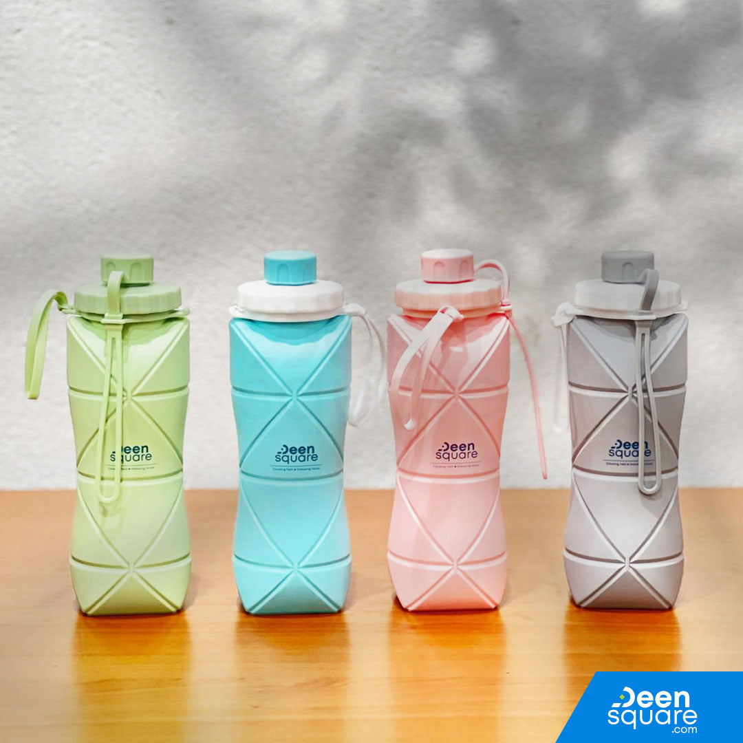 Silicone Folding Bottle for Hajj & Umrah - 600 ml (زجاجة سيليكون قابلة للطي للحج والعمرة - 600 مل)