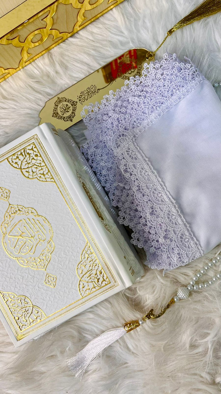 Ottoman Luxury Islamic Gift (Plexi Glass Box) - White