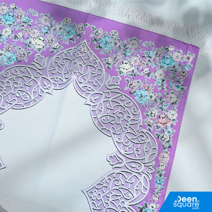 Turkish Embroidered Prayer Mat – Floral Border Design (70x110 cm)