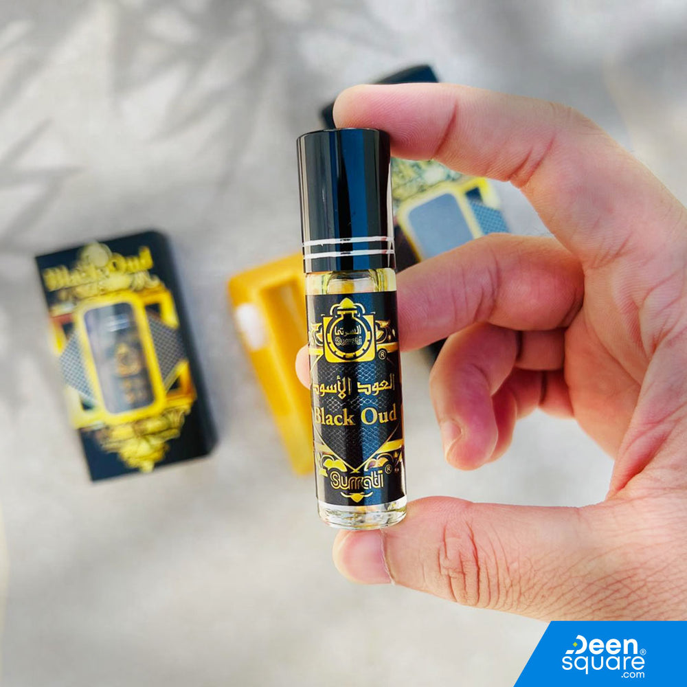 Black Oud Concentrated Roll On Attar (Alcohol free) - Surrati