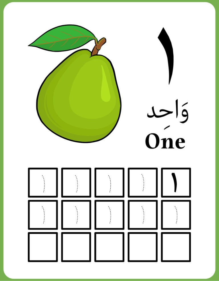 How do I count? Arabic counting workbook