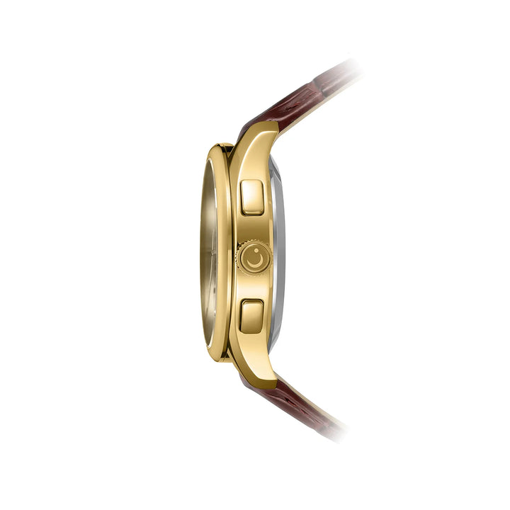 Al Fajr Premier 360 Leather Gold Model WW-22LG (44mm) - Brown Color