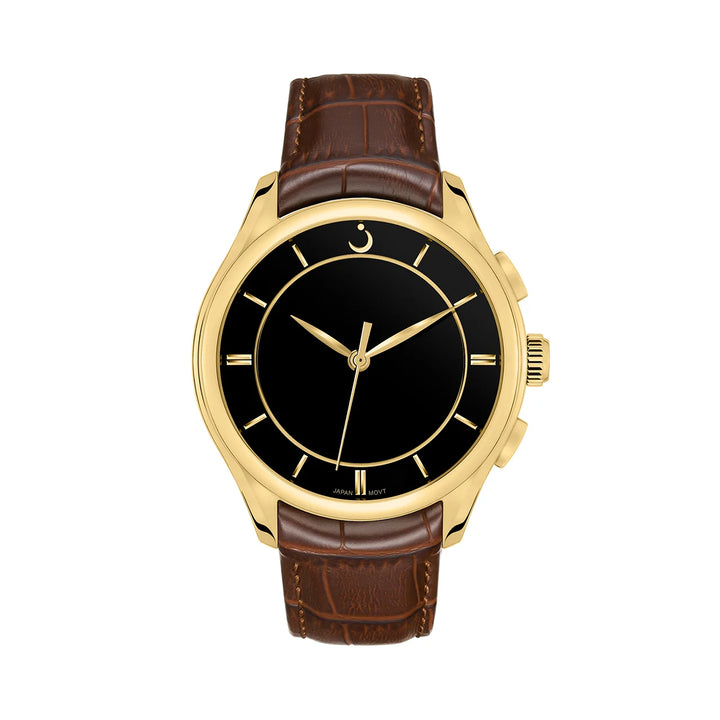 Al Fajr Premier 360 Leather Gold Model WW-22LG (44mm) - Brown Color