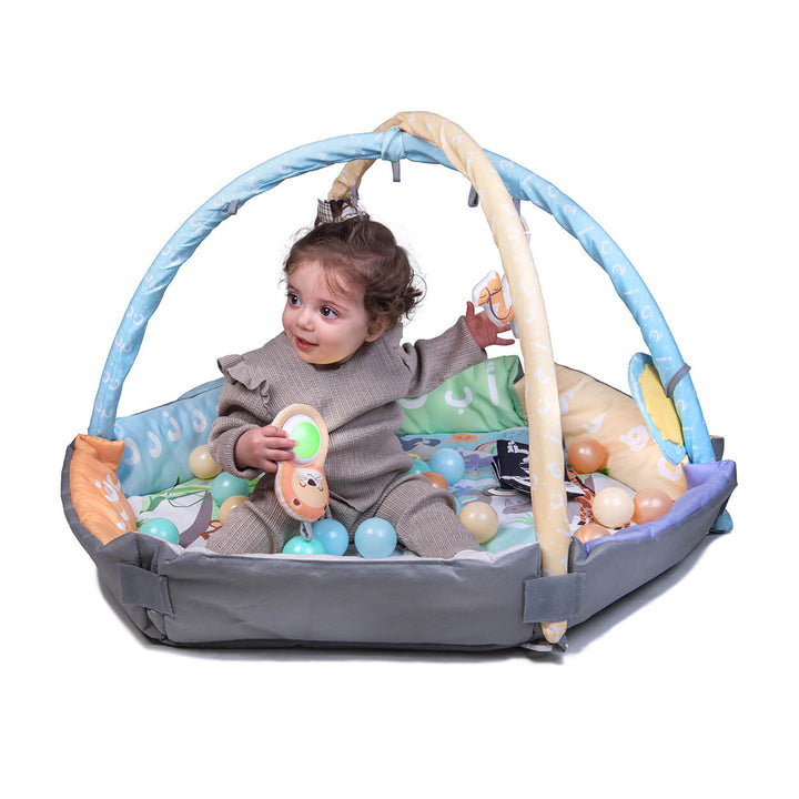 Islamic baby gym with hanging toys and soft playmat Dubai UAE