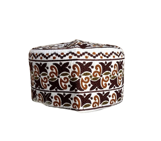 Omani-style African Muslim Prayer Cap - Size 56 cm