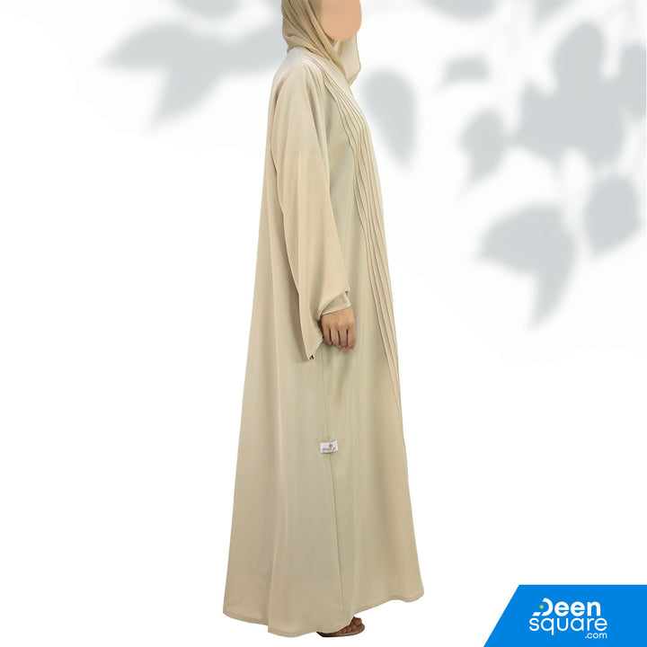 Classic Pintucks Abaya - Peel Yellow