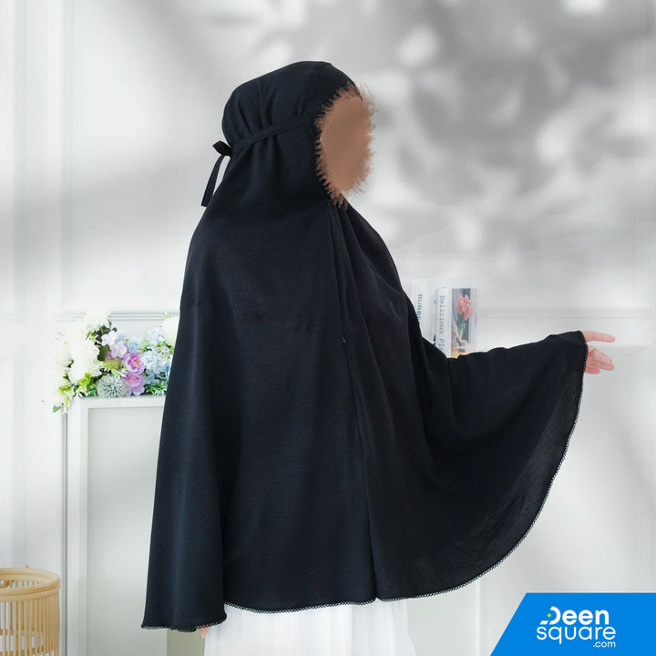 Premium Hajj and Umrah Prayer Scarf / Top for Women - Black