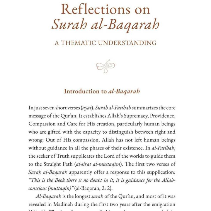Reflections on Surah Al-Baqarah: A Thematic Commentary