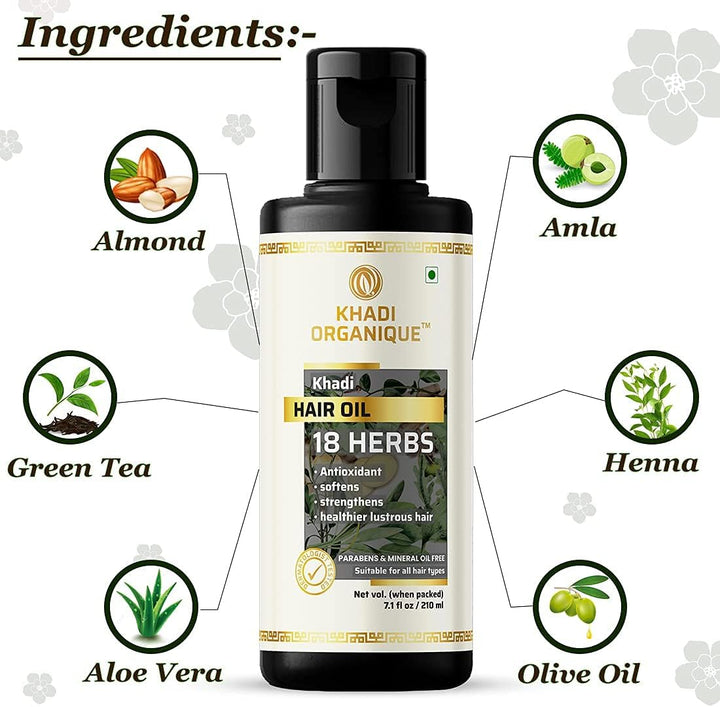 Khadi Organique 18 Herbs Hair Oil