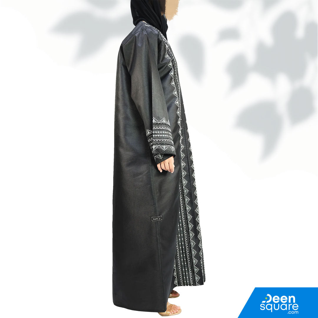 Elegant Embroidery And Handwork With Beads Abaya - Black