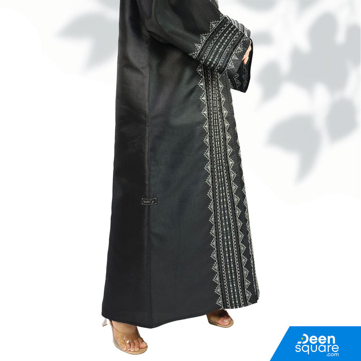 Elegant Embroidery And Handwork With Beads Abaya - Black