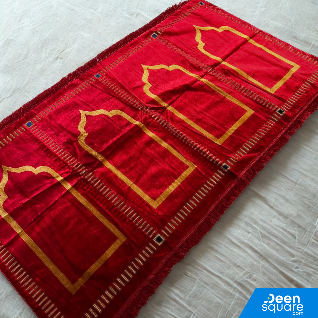 Family Prayer Mat for 4 person - 110x200 cm, Large Size | سجادة صلاة عائلية لأربعة اشخاص