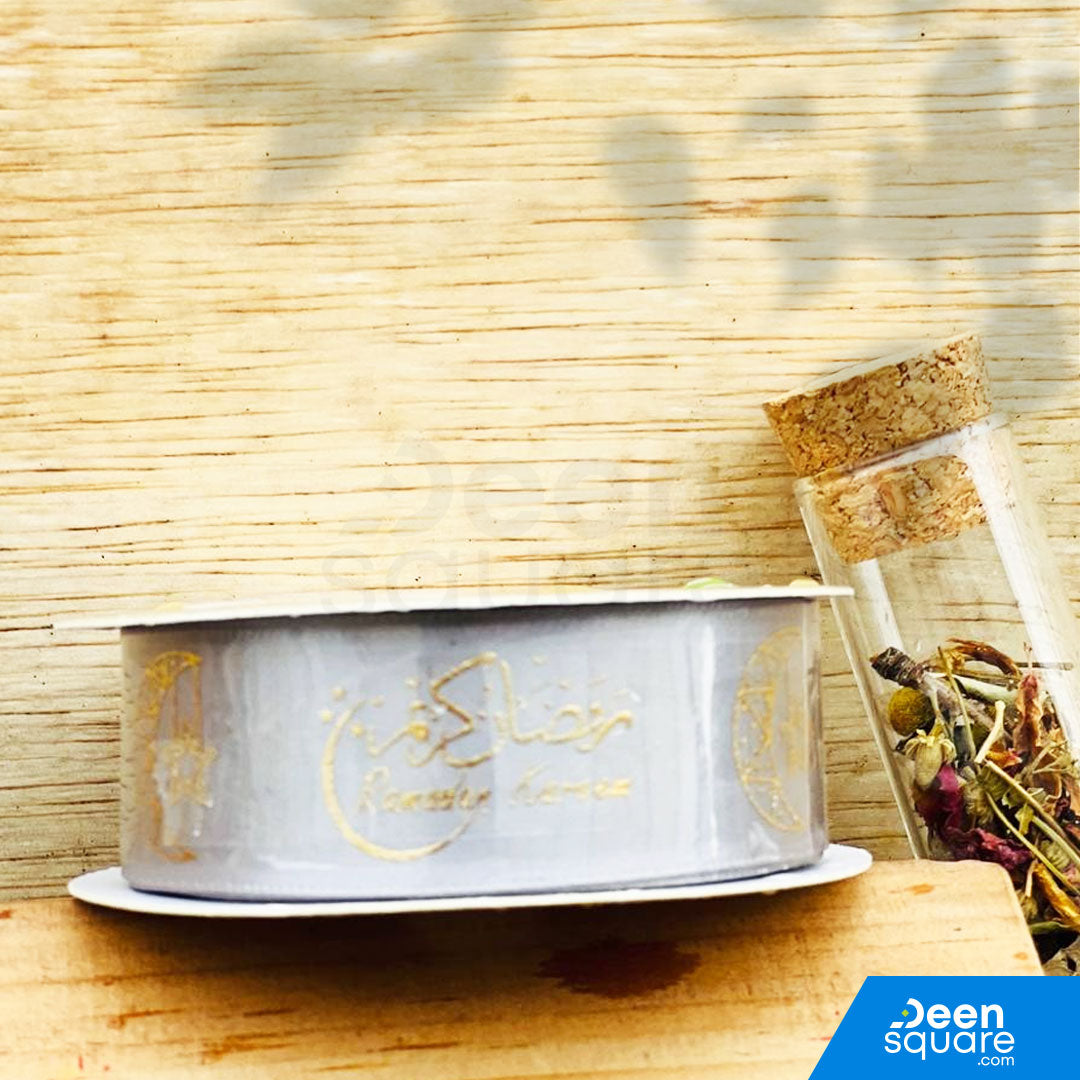 Ramadan Kareem Ribbon (Arabic & English) (2.5 cm x 5 yard)