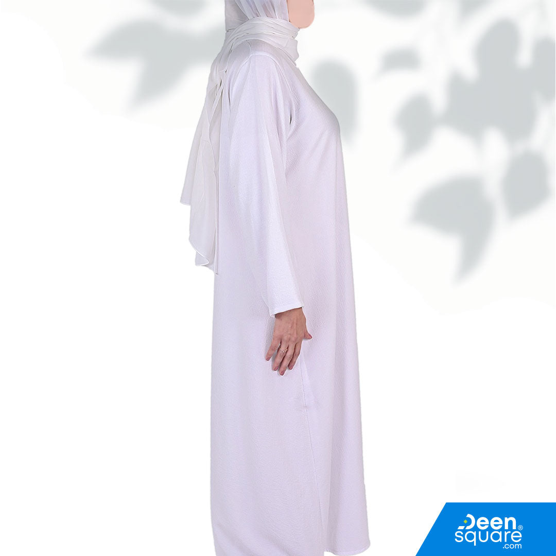 Umrah Abaya White with Lining | Women Umrah Cloth