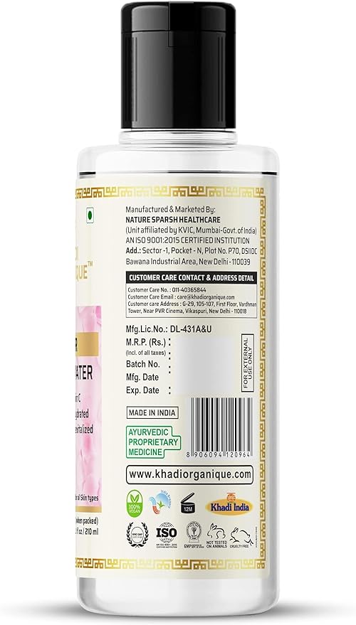 Khadi Natural Pure Rose Water Skin Toner (210 ml)