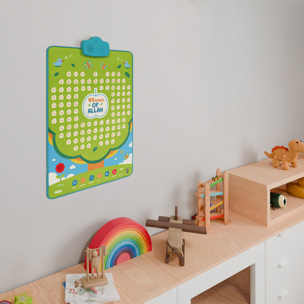 99 Names of Allah Interactive Islamic Wall Art – Learn all 99 Names of Allah