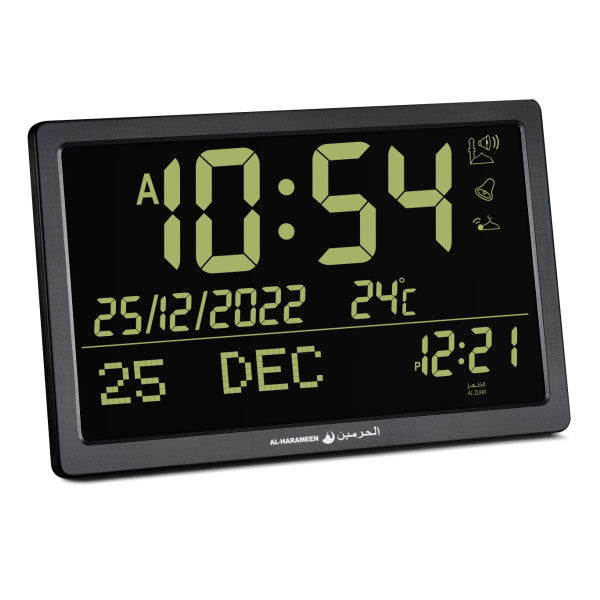 Al Harameen HA-7024 Azan Clock – Islamic Wall Clock with LCD Display dubai uae