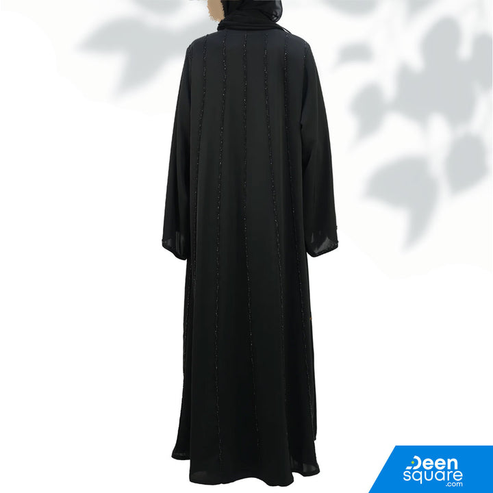 Elegant Handwork With Beads Abaya - Black (Nida)