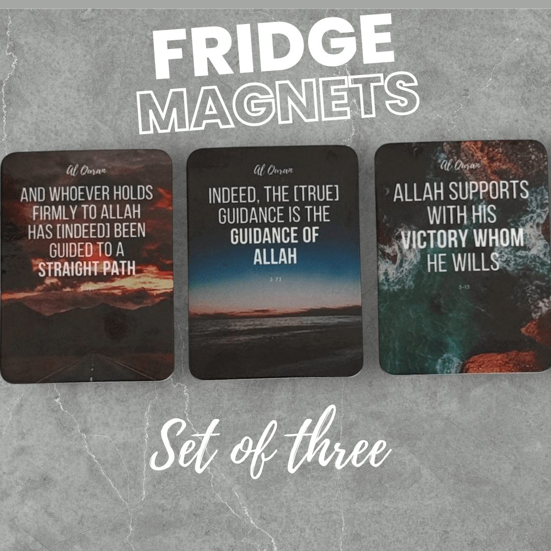 Islamic Fridge Magnets – 3 Quran Verses from Surah Aal-i-Imran (Set 4)