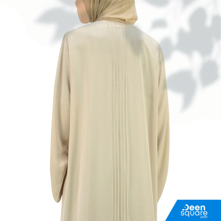 Classic Pintucks Abaya - Peel Yellow
