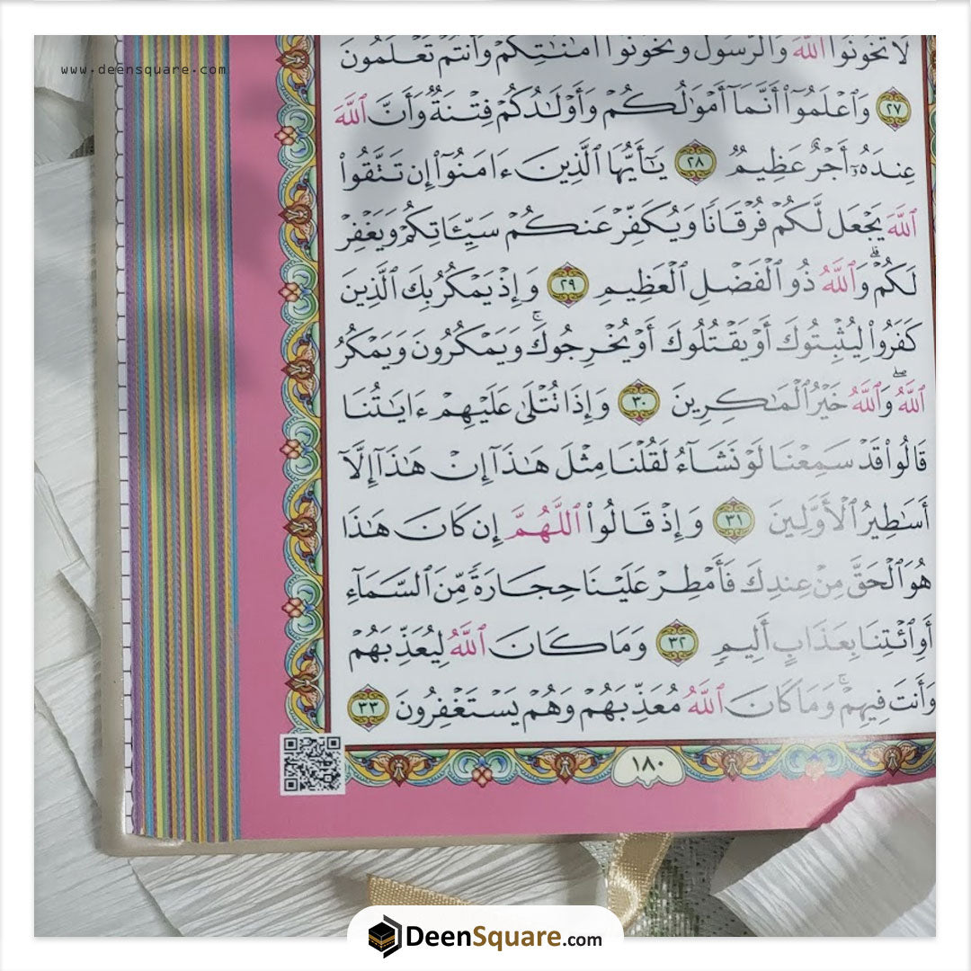 Rainbow Quran - 14 x 10 cm (Handy Size) - مصحف ملون