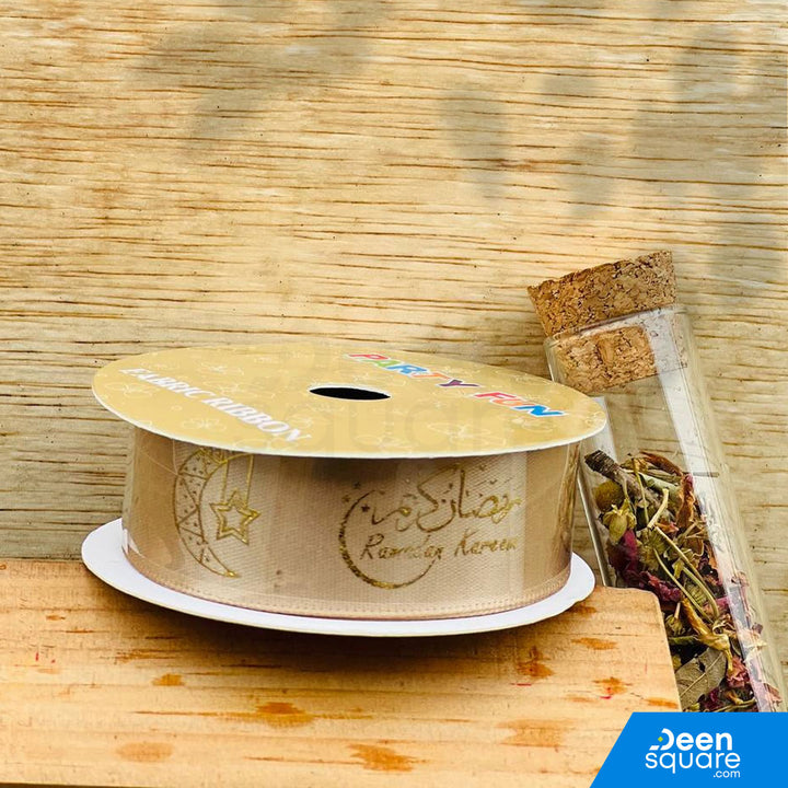 Ramadan Kareem Ribbon (Arabic & English) (2.5 cm x 5 yard)