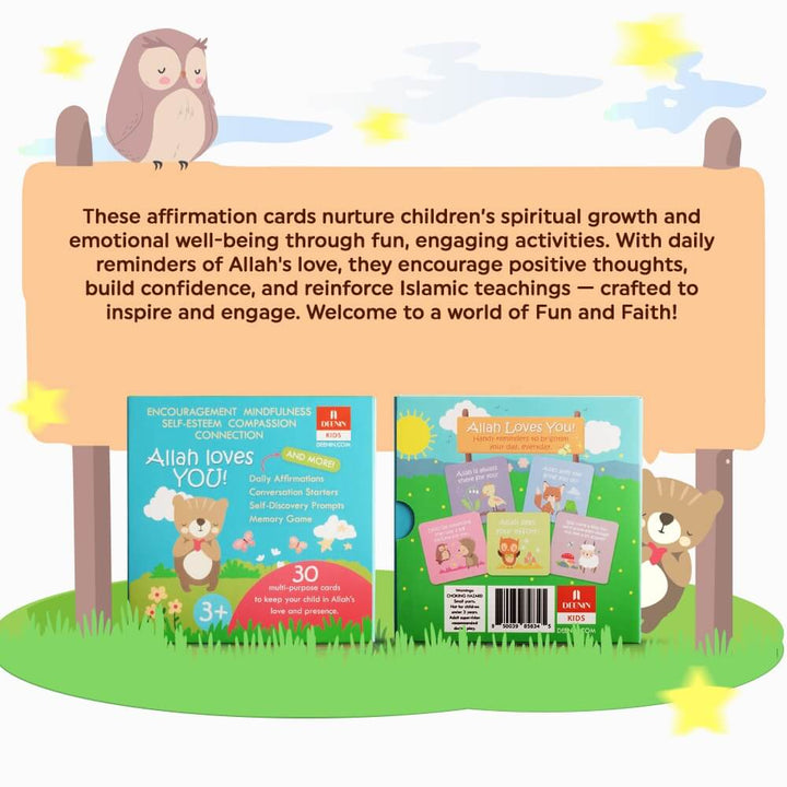 Allah loves You Memory Game and Affirmation Cards
