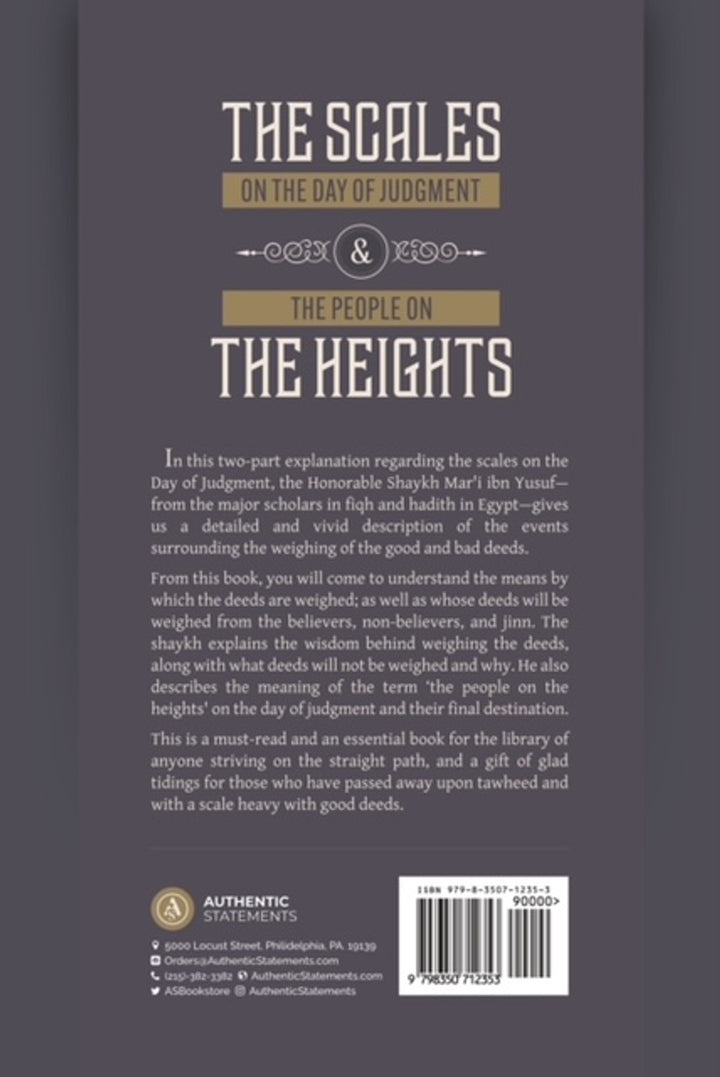 The Scales On The Day Of Judgement & The People On The Heights