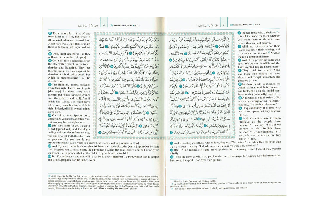 Qur'an Arabic Text with English Translation | Saheeh International | 14x20 cm
