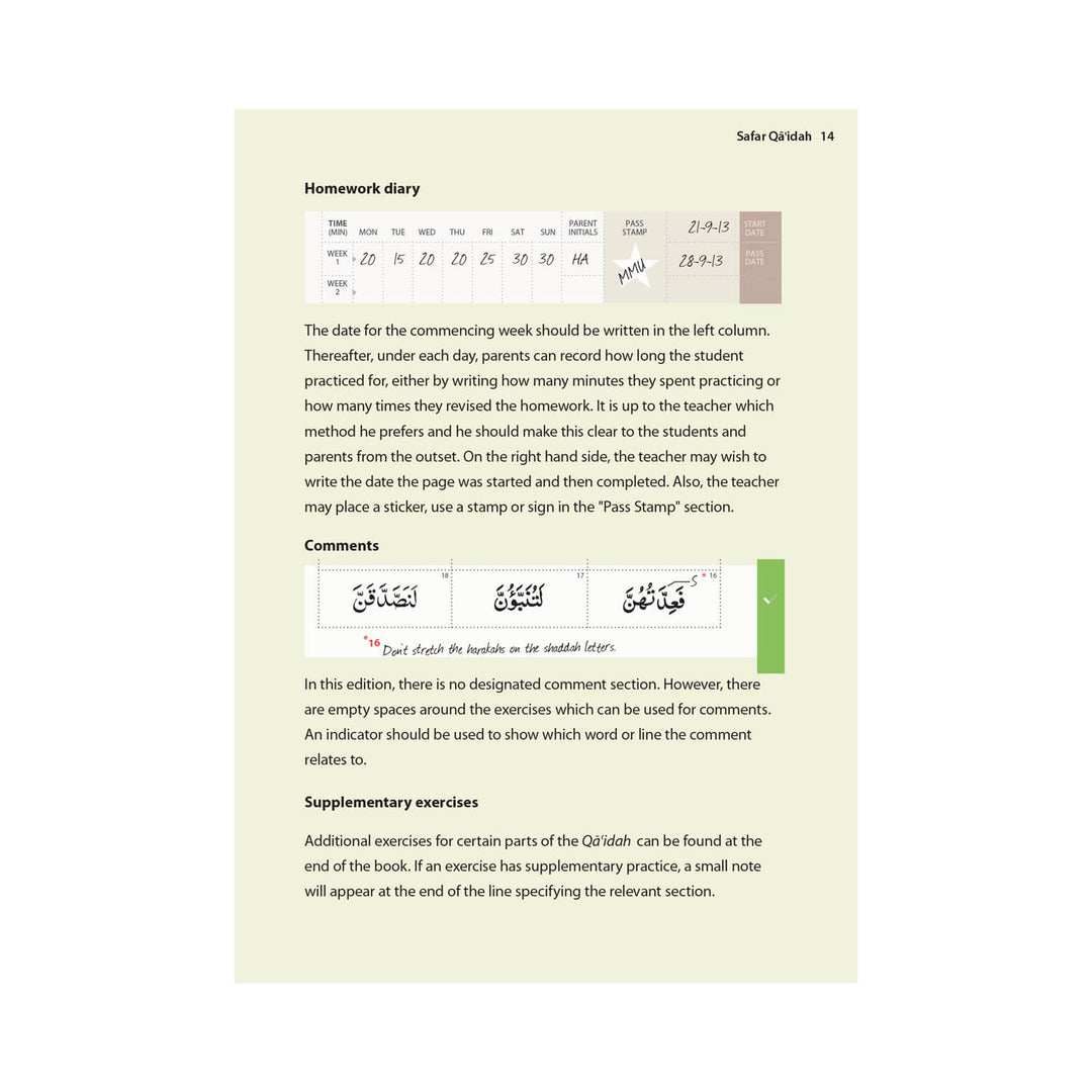Arabic alphabet practice from Safar Qa’idah