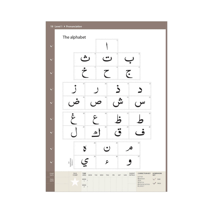 Safar Qa’idah step-by-step reading exercises