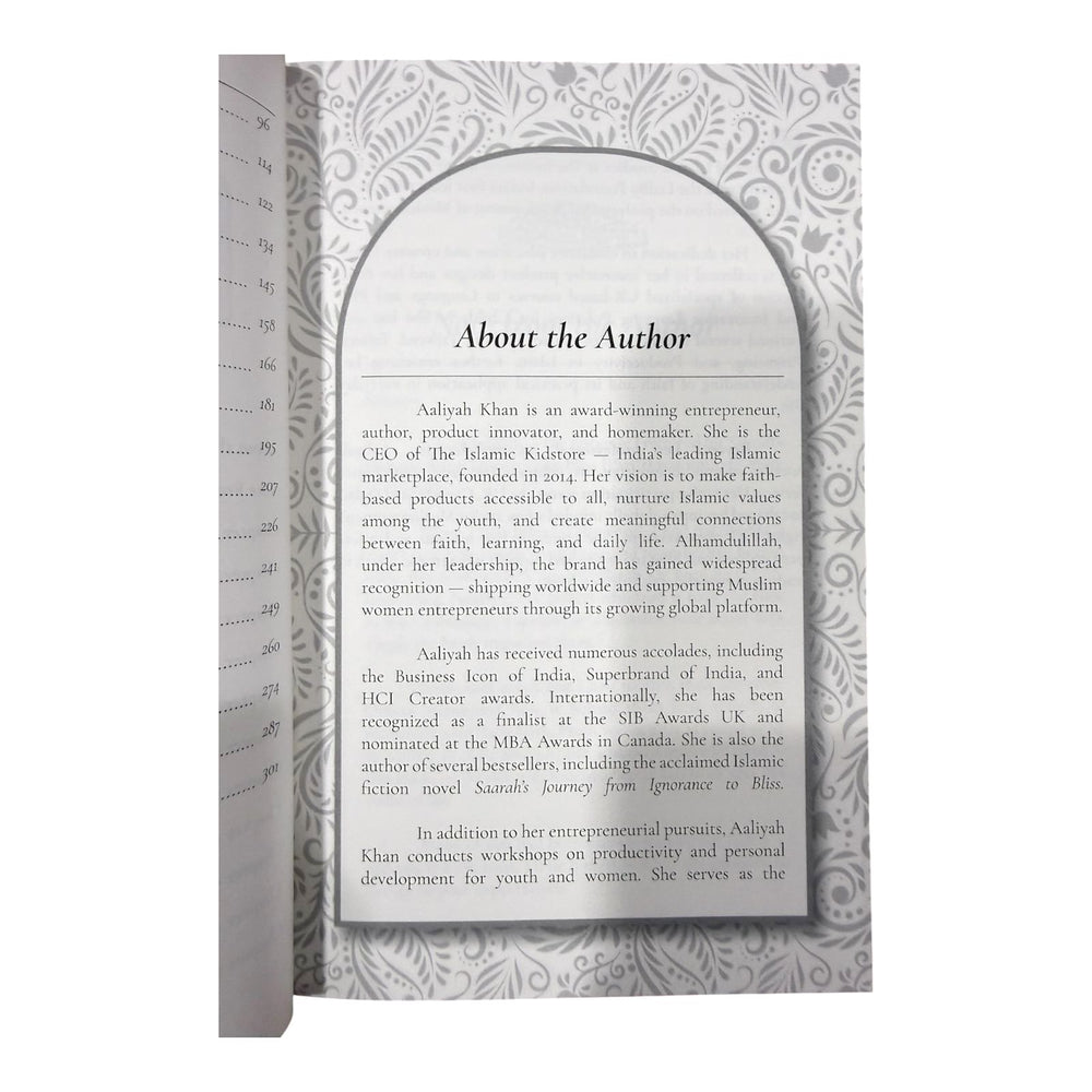 Saarah’s Journey: From Ignorance to Bliss – Finale  aaliyah khan about the author