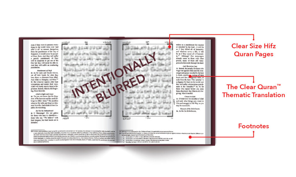 THE CLEAR QURAN® Series – With Arabic Text, Majeedi (Indo-Pak) Script 15 Lines – Hifz Edition | Hardcover