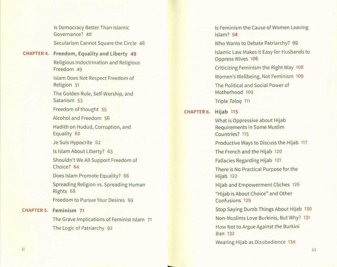 The Modernist Menace to Islam by Daniel Haqiqatjou - A Powerful Defense of True Islam table of contents 3