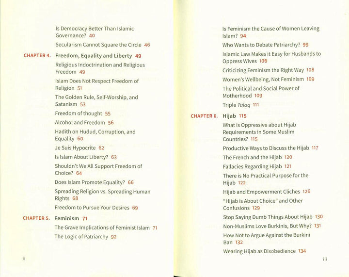 The Modernist Menace to Islam by Daniel Haqiqatjou - A Powerful Defense of True Islam table of contents 3