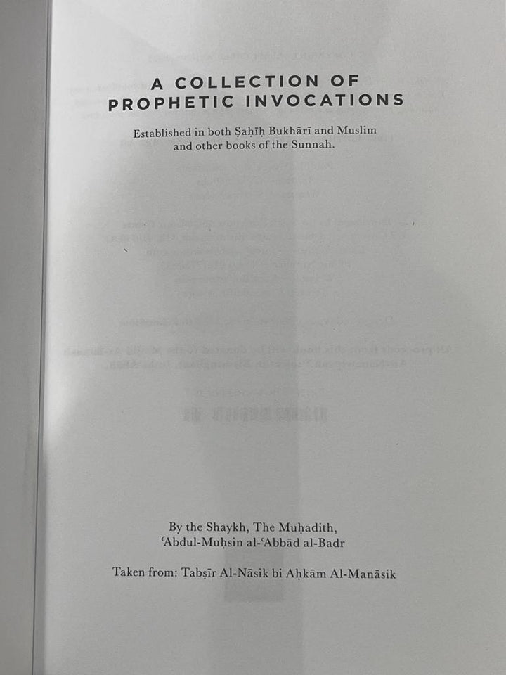 A Collection Of Prophetic Invocations