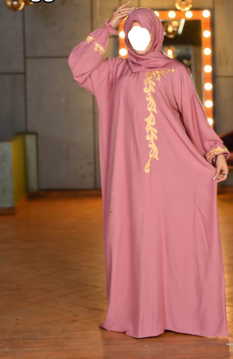 One Piece Prayer Dress with Shayla - Rose Gold (قطعة واحدة فستان صلاة مع شيلة - ذهبي وردي)